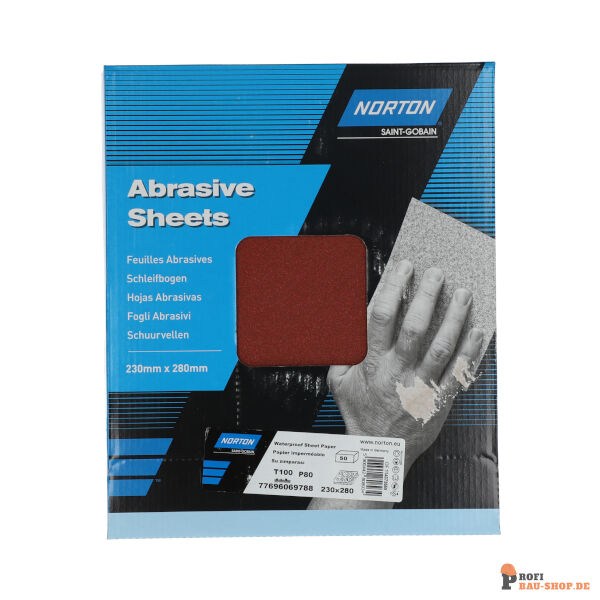 nortonschleifmittel/NORTON_schleifmittel_77696069788 Standard Sheets Norton T100 230.00x280 Grit 80_138777